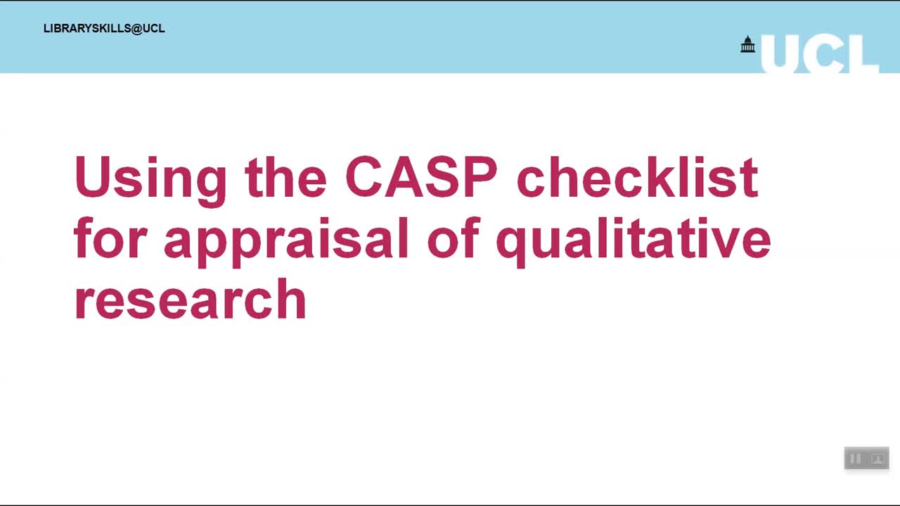 qualitative research critical appraisal tool