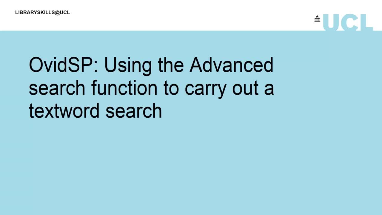  OvidSP Textword searching