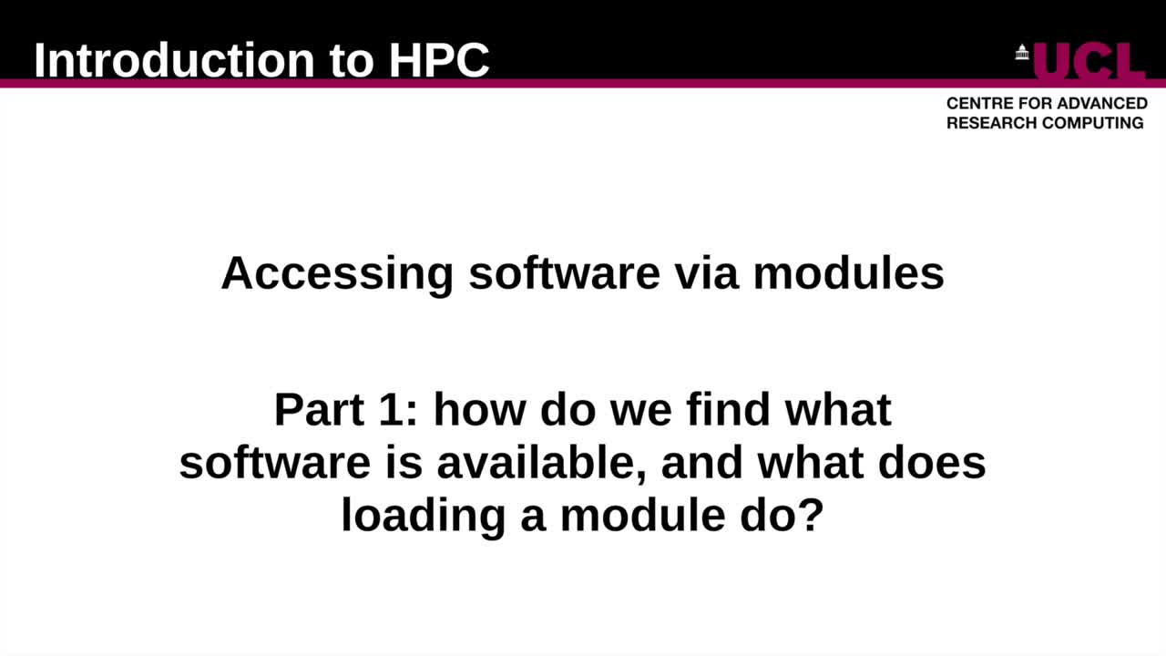 Intro To HPC Accessing Software Via Modules Part 1 intro-to-hpc-accessing-software-via-modules-part-1