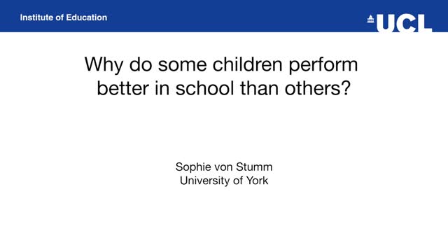- Why do some children perform better in school than others?