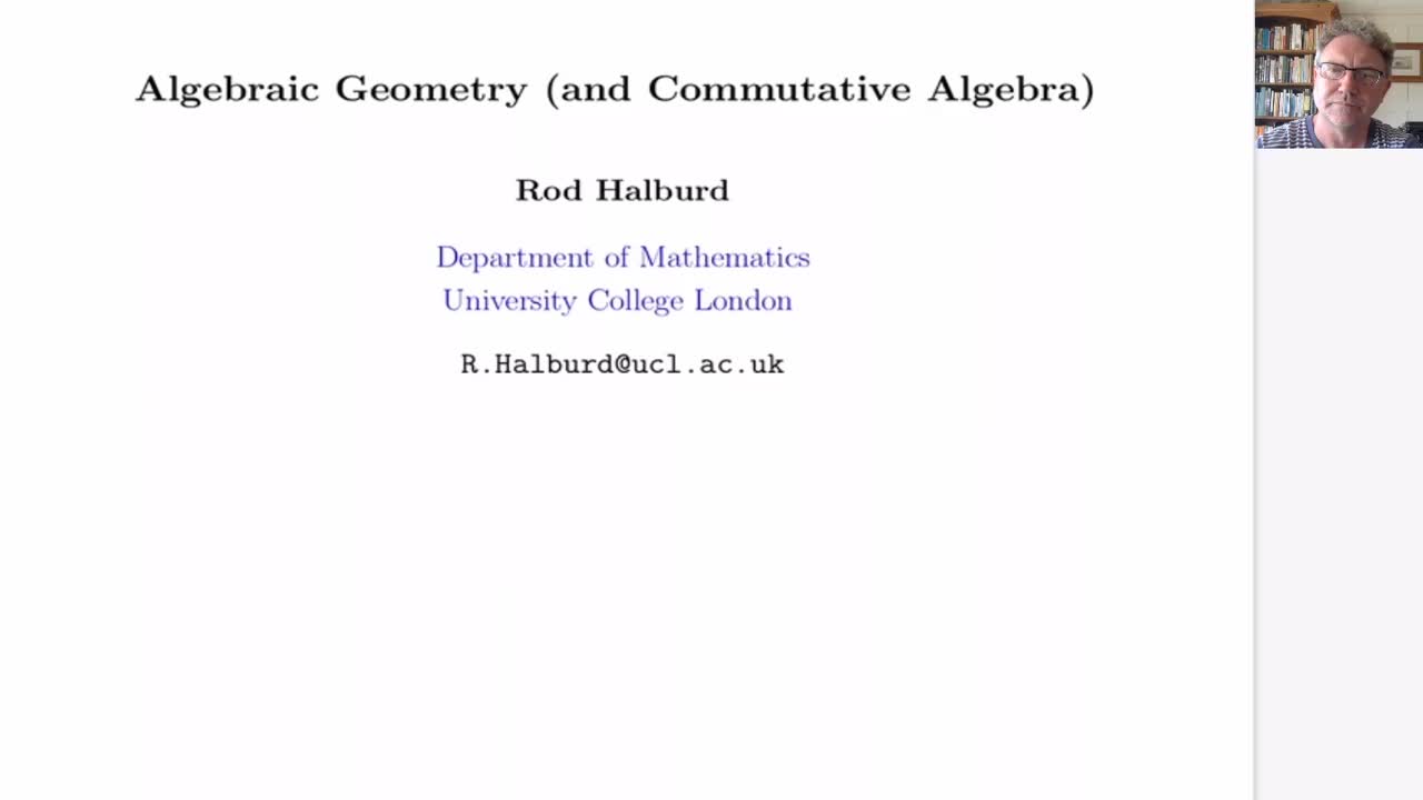 - Algebraic Geometry 1.1