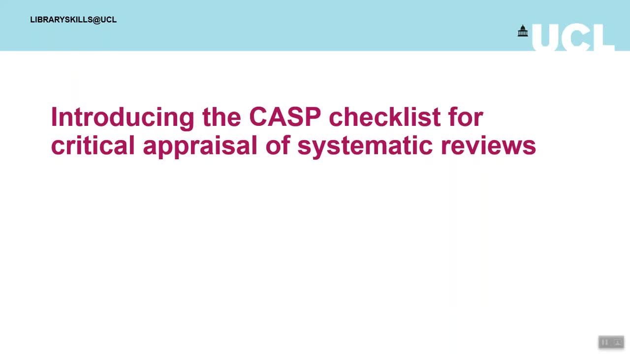 critical appraisal of systematic review essay