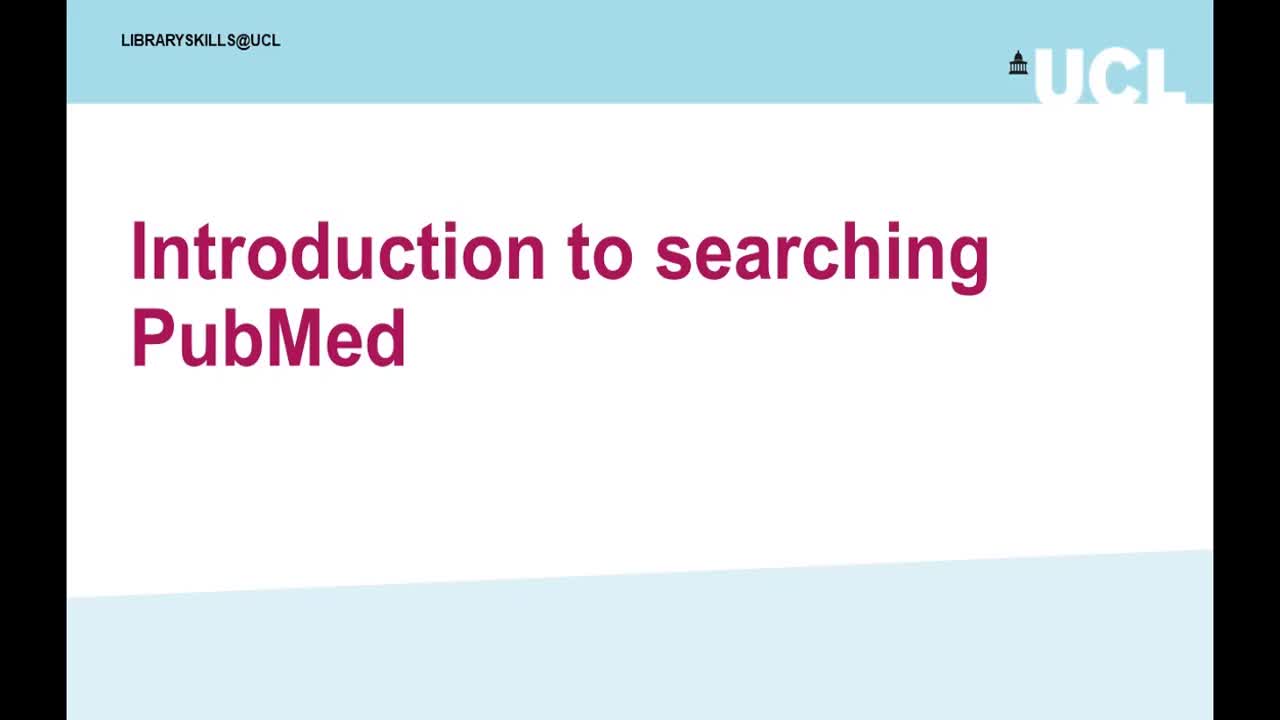 Introduction to searching PubMed